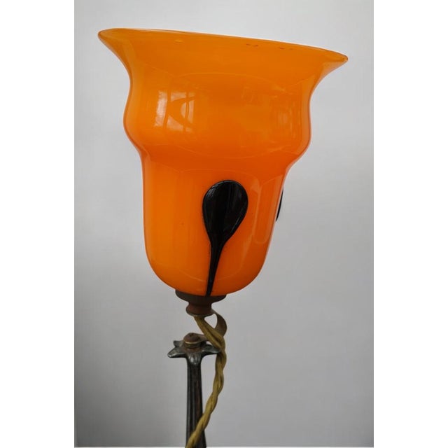 Metal Art Deco Table Lamp in Mint by Paul Follot, 1920s For Sale - Image 7 of 12