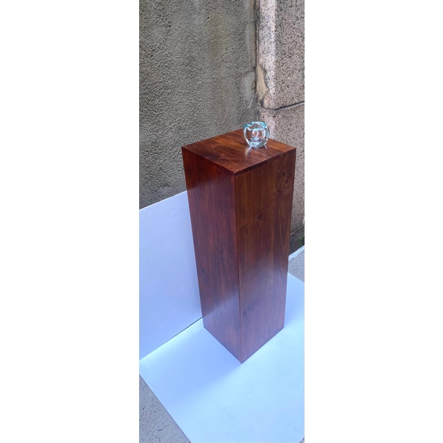 Wood Pedestal Column Stand, Midcentury Modern, Circa Mid-20th Century For Sale - Image 7 of 11