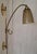 Vintage Wall Lamp with Brass Frame and Relief Glass Shade, 1970s For Sale - Image 4 of 7