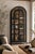 Wood Vaughn Arched Black Elm & Glass Bookcase For Sale - Image 7 of 8