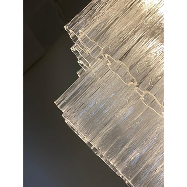 Early 21st Century Transparenttronchi in Venini Style Murano Glass Sputnik Squared Flush Mount by Simoeng For Sale - Image 5 of 11