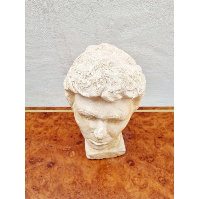 1950s Sculptured Plaster Female Modelled Head, Italy, 1950s For Sale - Image 5 of 13