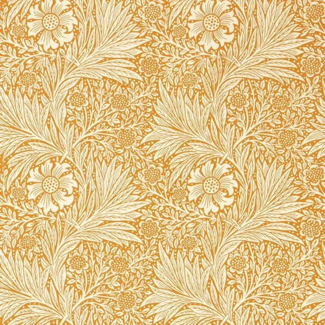 Morris & Co Marigold Wallpaper in Orange - a Sample For Sale
