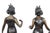 Art Nouveau 1990s Mid Century Modern/Art Nouveau Bronze pair Lady Figurines For Sale - Image 3 of 16