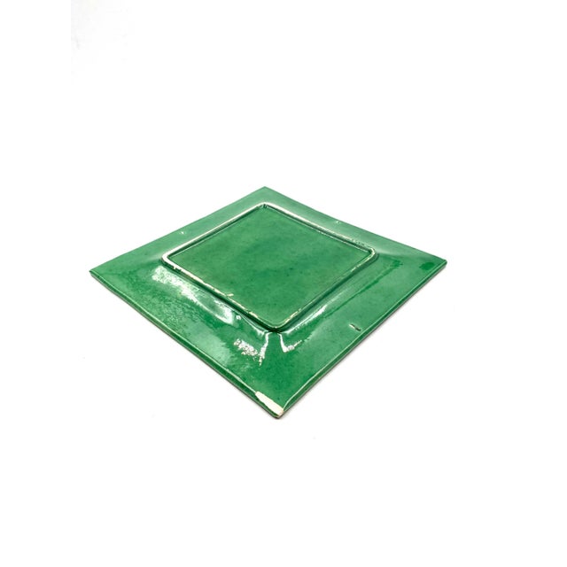 Green Green Fire-Glazed Ceramic Vide Poche, France, Ca. 1960 For Sale - Image 8 of 12