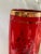 Stunning Vintage Norleans Red Hand Painted Cylinder Glass Vase Flowers Italy 22k Gold Accent. Perfect addition to any...