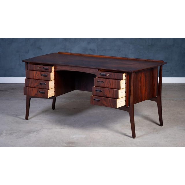 Vintage Rosewood Desk by Svend Åge Madsen for H.P. Hansen, 1960s For Sale - Image 4 of 18