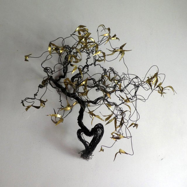 Gold Brass Wall Sculpture by Daniel D'Haeseleer, 1970s For Sale - Image 8 of 12