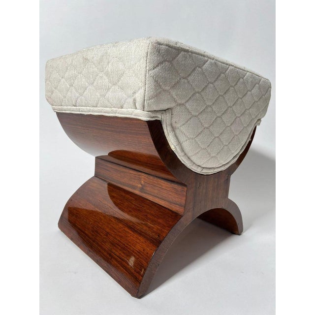 Art Deco Stool in Rosewood Veneer, France, 1930s For Sale - Image 6 of 18