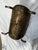 Mid-Century Modern MCM Hammered & Strapped Metal Firewood Carrier For Sale - Image 3 of 5