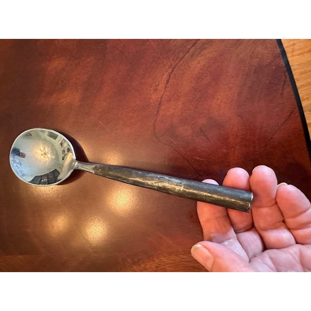 Metal 1980s Bob Patino Forged Steel Flatware Set– 6 Place Settings- 36 Pieces For Sale - Image 7 of 12