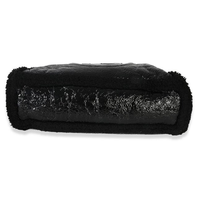 2010s Black Patent Shearling Medium Soho Hobo For Sale - Image 5 of 9