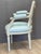 Baby Blue Late 18th Century Gustav III White-Painted and Upholstered Chair For Sale - Image 8 of 10