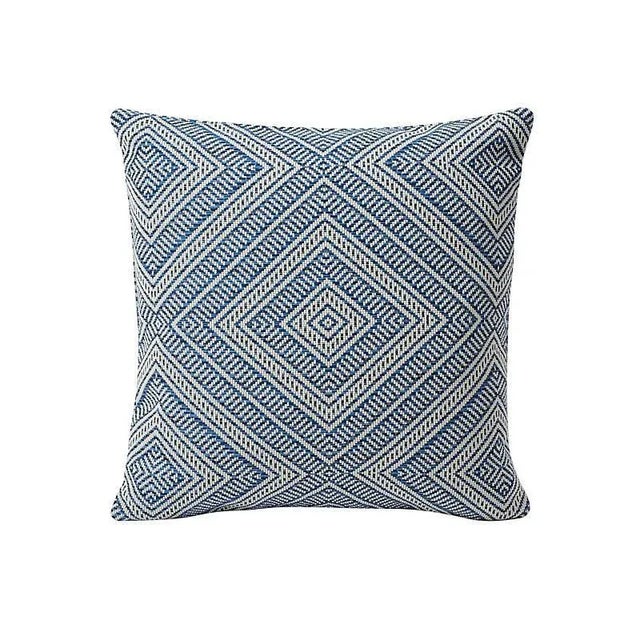 Not Yet Made - Made To Order Schumacher Tortola Indoor & Outdoor 20" Pillow in Marine For Sale - Image 5 of 5