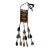 Antique Yomut Turkmen Spindle Bag Igsalyk Long Tassels Multicolor Wool For Sale