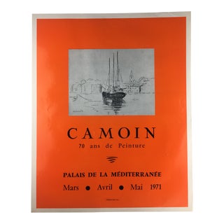 1970s Original Charles Camoin Art Exhibiton Poster For Sale