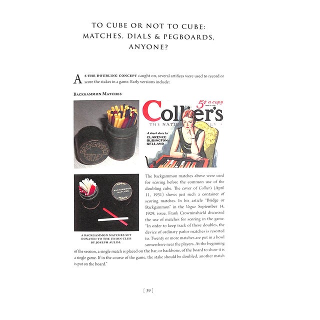 "Dice, Cubes & Gentlemen: The History & Play of Backgammon at the Union Club & Elsewhere" 2007 Sherrill, M. David For Sale - Image 12 of 18