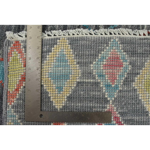 Moroccan Rug 8′ X 10’2” Gray Wool Contemporary Hand-Knotted Area Carpet For Sale - Image 15 of 15