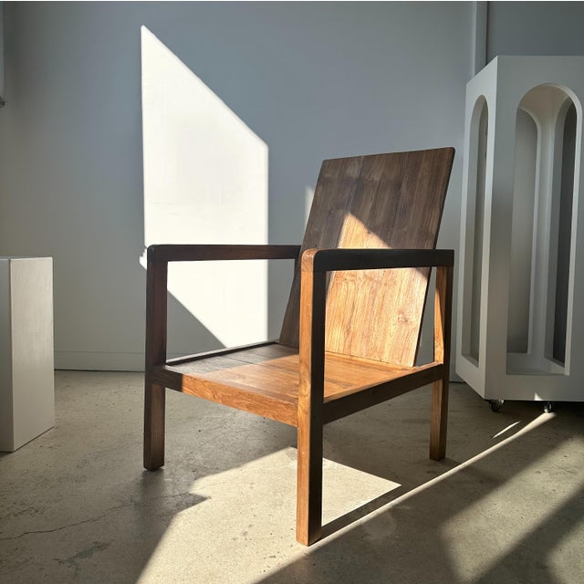 Large Vintage Lounge Chair in Teak For Sale - Image 4 of 9