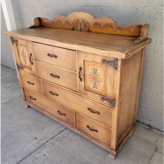 Rancho / Western / Hacienda Buffet by Coronado Hand Painted Circa. 1930's For Sale - Image 12 of 18