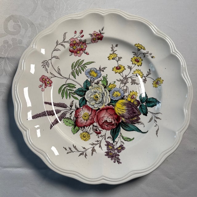 Spode Early 20th Century Copeland Spode “Gainsborough” Dinner Plate. 6 Available For Sale - Image 4 of 9