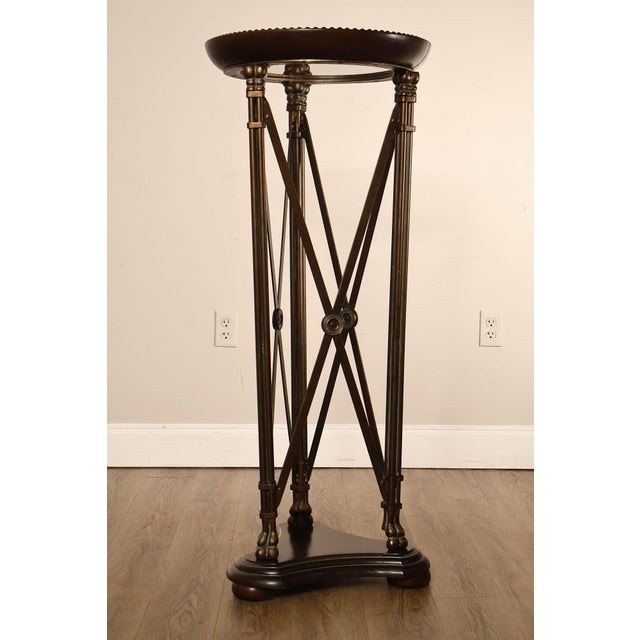 Late 20th Century Regency Style Pair Of Mahogany Pedestal Plant Stands For Sale - Image 16 of 18