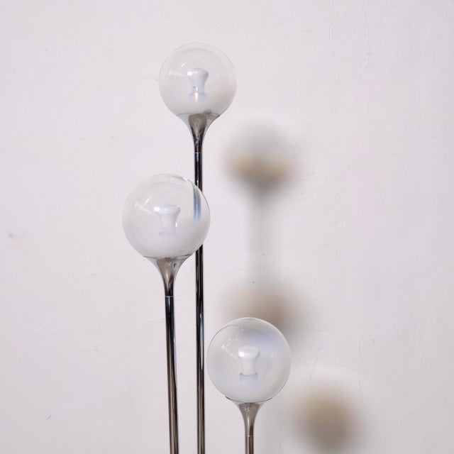 Three-Light Floor Lamp Attributable to Targetti Sankey Design 70, 1970s For Sale - Image 6 of 18