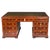 19th Century Victorian Flame Mahogany Partners Pedestal Desk For Sale