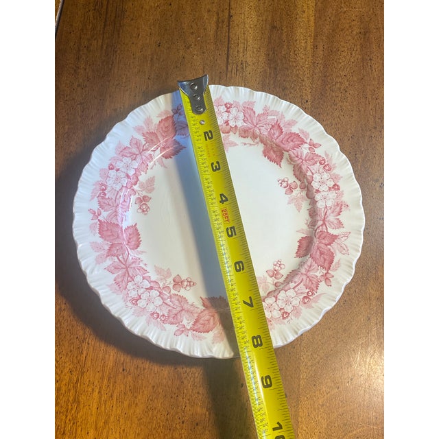 American 1960s Wedgwood Bramble Pink 8.25” Set of 4 Plates For Sale - Image 3 of 12