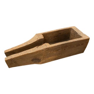 Antique Teak Wood and Shell Inlay Rice Container For Sale
