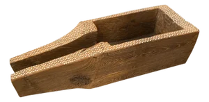 Antique Teak Wood and Shell Inlay Rice Container