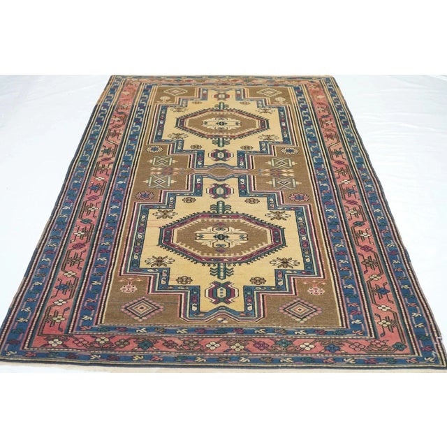 Brown Antique Shirvan Rug 4'1'' x 6'9'' For Sale - Image 8 of 10