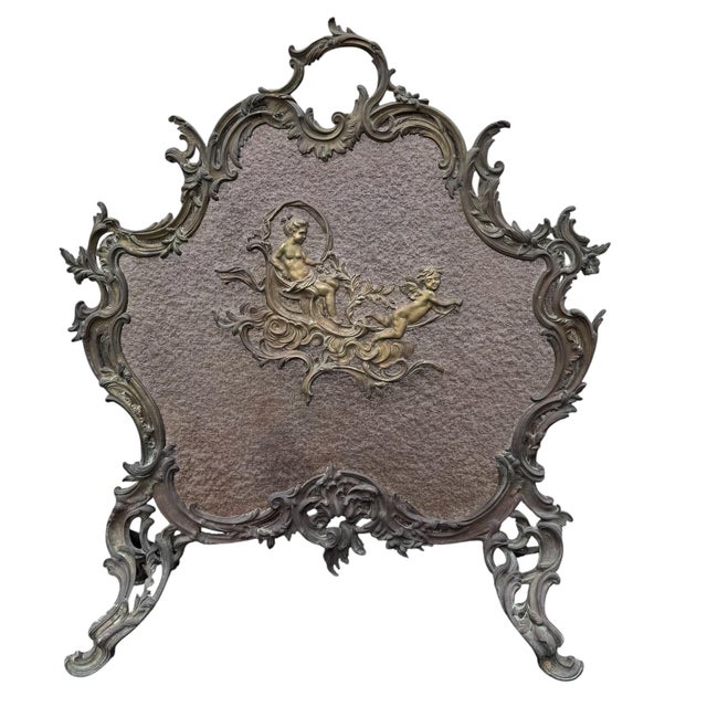 Bronze Fire Screen by Charles Casier For Sale - Image 3 of 11