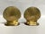 A pair of vintage brass clam shell bookends from the 1970s. The brass bookends would be perfect for coastal or beach house...