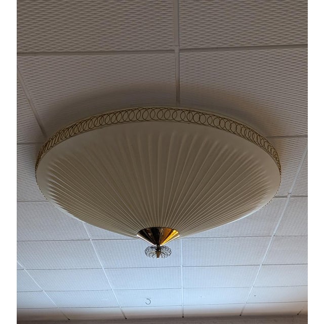 Large Vintage Finnish Flush Mount in the style of Paavo Tynell, 1950s For Sale - Image 6 of 17