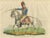 Black Richard Evans, Marquis of Anglesey in Hussar Uniform with Raised Saber, Hand Colored, 1815, Engraving For Sale - Image 8 of 8