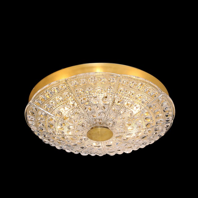 Mid-Century Modernist Flush Mount Chandelier by Carl Fagerlund for Orrefors For Sale - Image 12 of 16