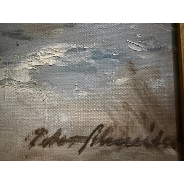 Peter Behrens Peter Schneider, Winter Landscape in the Rhön, Oil Painting on Canvas For Sale - Image 4 of 13