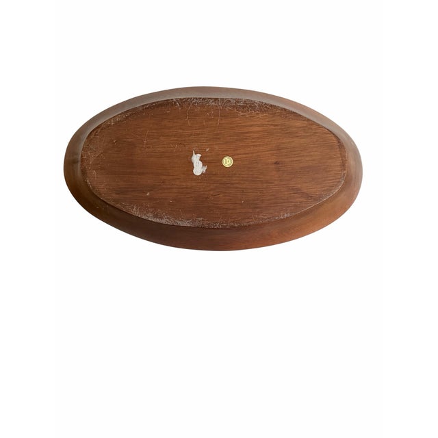 Mid Century Wood and Capiz Shell Catchall Bowl For Sale - Image 4 of 4