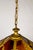 Mid 20th Century Paneled Amber Glass Pendant Light With Crystal Accents For Sale - Image 11 of 13