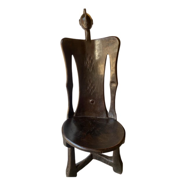 Wooden Makonde Chair, Tanzania For Sale