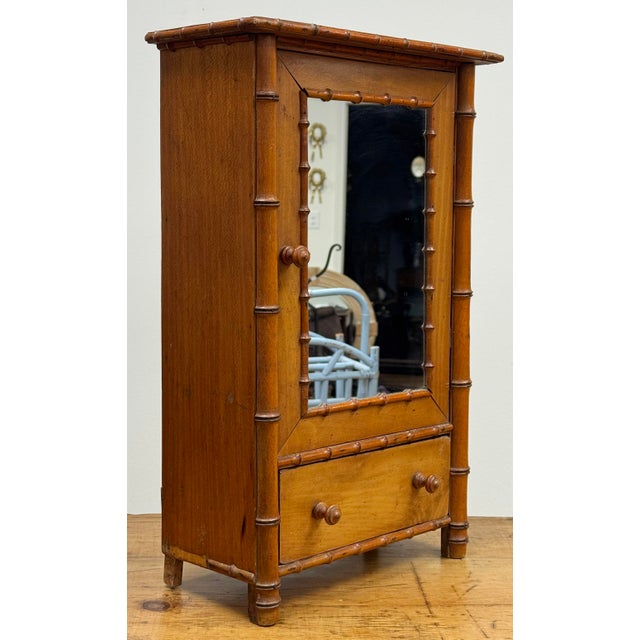 Antique French Faux Bamboo Detail Cabinet Circa 1880s For Sale In Kansas City - Image 6 of 12