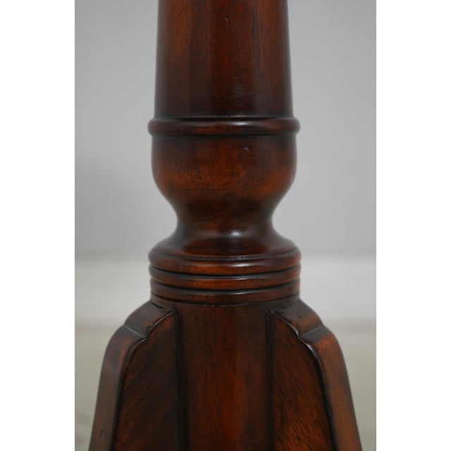 Theodore Alexander Leather Top Round End Table For Sale - Image 10 of 13