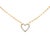 Whispering romance in every gleam, this open-heart pendant traces a delicate outline edged with fine milgrain, its front...