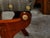 Biedermeier Period 19th Century Walnut Stool with Gilt Rosettes and Upholstery For Sale - Image 4 of 9