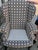 Sylvia Wingback Chair With Ottoman/Stool. Model Is a Traditional Queen Anne Style Chair With Cabriole Legs and Rolled Arms. For Sale - Image 13 of 14