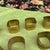 Mid-Century Modern 1970s Collection of Square Brass Napkin Rings- Set of 7 For Sale - Image 3 of 7
