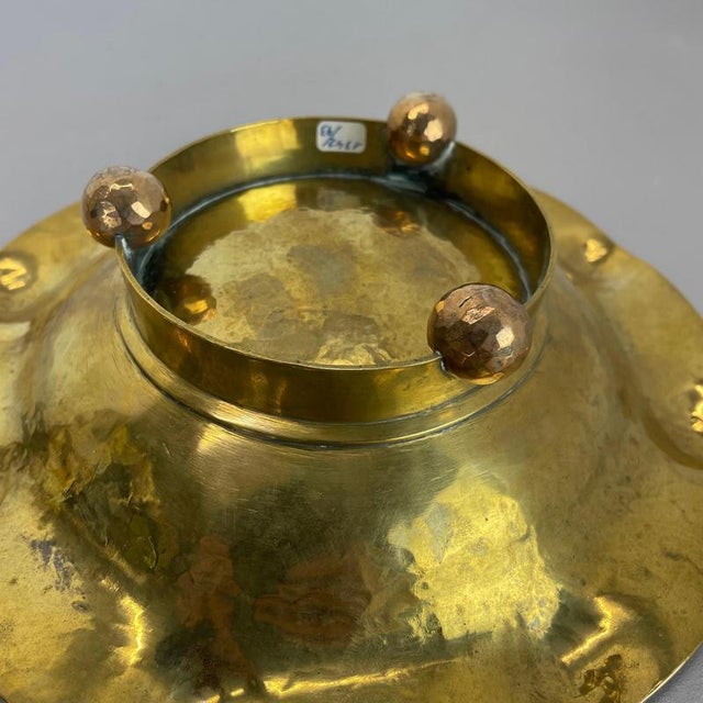 Vintage Brass Handmade Shell Plate, Austria, 1950s For Sale - Image 18 of 18