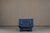 Blue Postmodern Leather Sofa and Lounge Chair by Nicoletti Salotti, Italy, 1980s, Set of 2 For Sale - Image 8 of 18