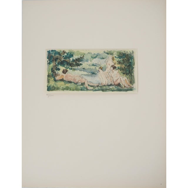 Paul Cezanne, Bathers Resting, Lithograph and Stencil For Sale